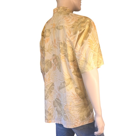 Tori Richard Cotton Lawn Hawaiian Tiki Shirt Leaf Print Made in Hawaii NWOT - Picture 7 of 13